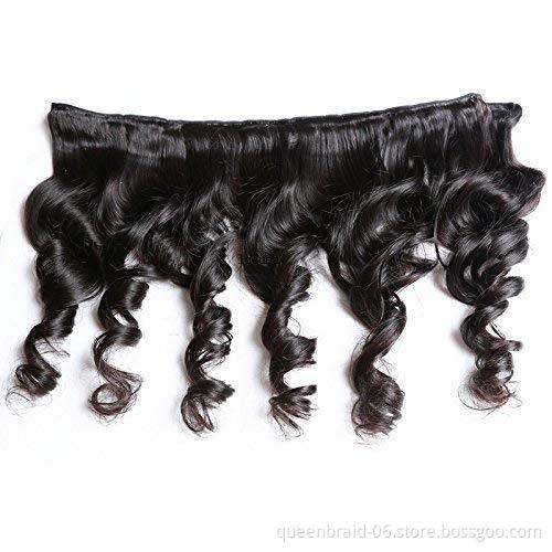 Brazilian Loose Wave Bundles with Lace Closure Part Virgin Human Hair 100% Unprocessed Wave Human Hair Extensions Natural Color